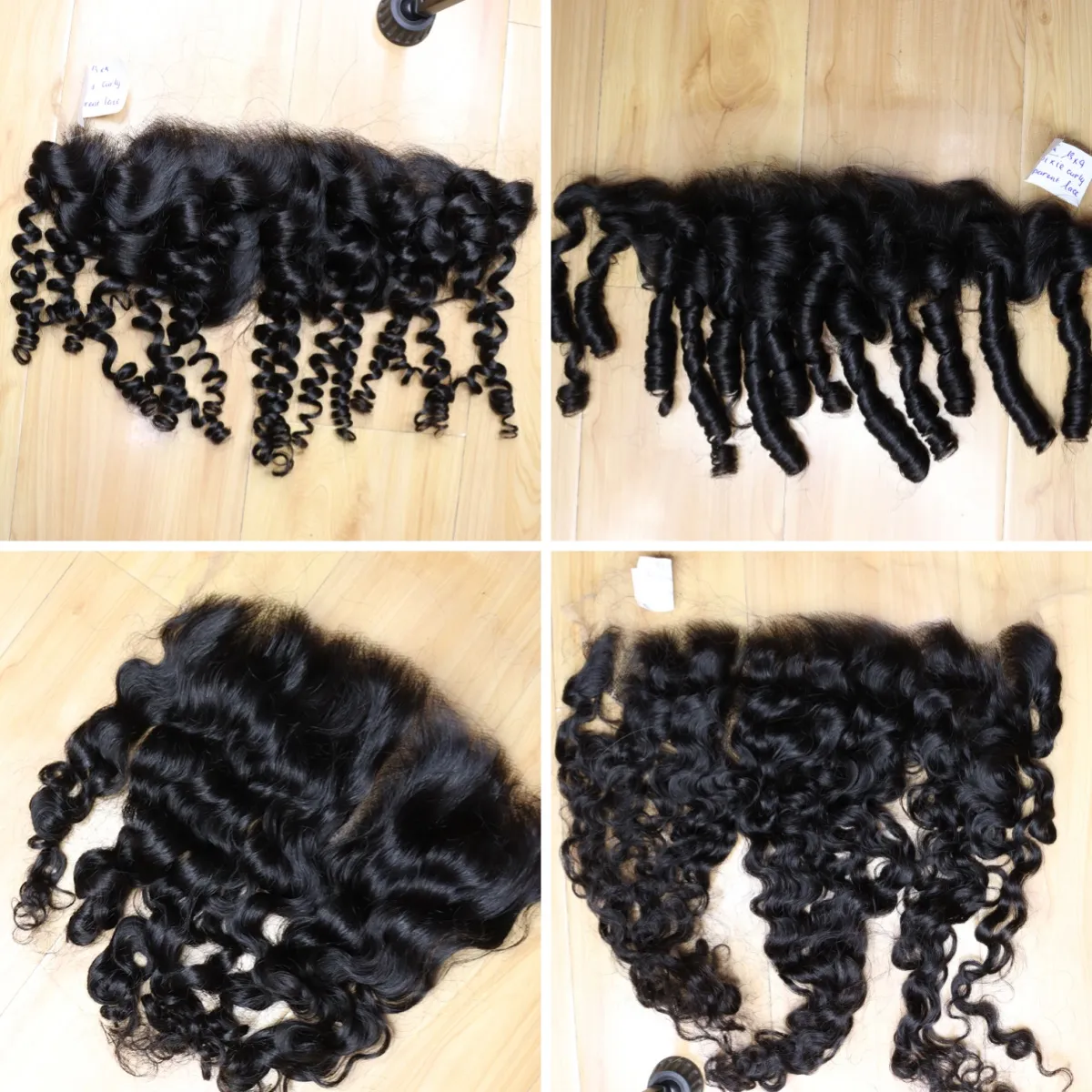 13x4 Przezroczysty koronkowy czołowy perwersyjny kręcone 100% wietnamska woda kręcona surowa ludzka nieprzetworzone pixie Pixie Kurrly Hair Extension Birmese Curly zamknięcie