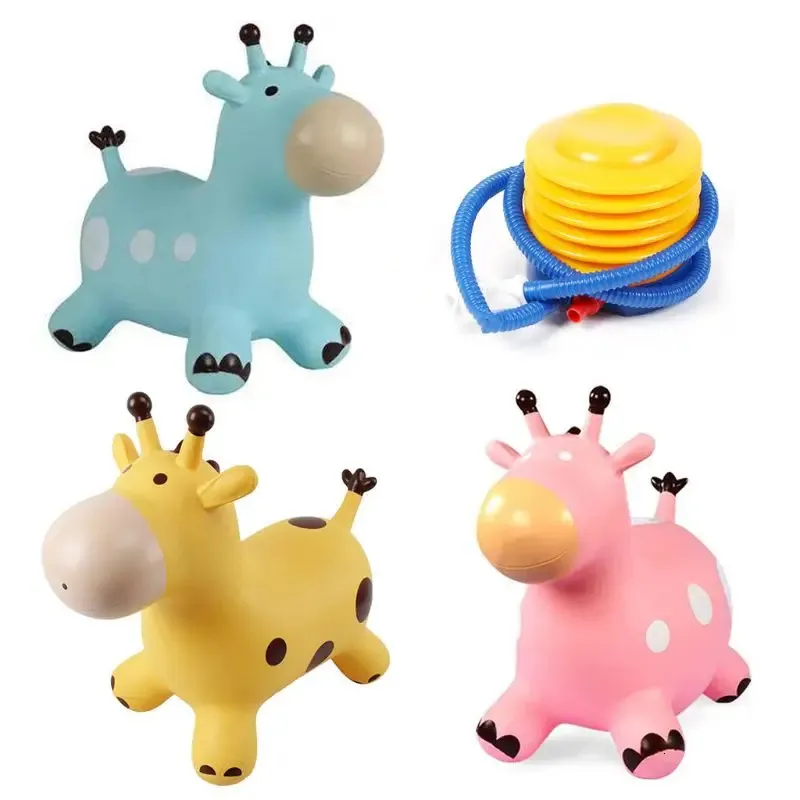 Cadeiras de balanço Inpany Bouncy Girafa Hopper Inflável Saltando Brinquedos Animais 231129