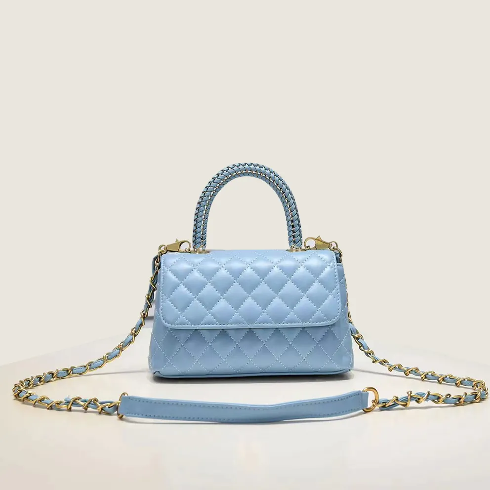 Luxury Designer Light Blue Shoulder Bag For Women High Quality Handbag