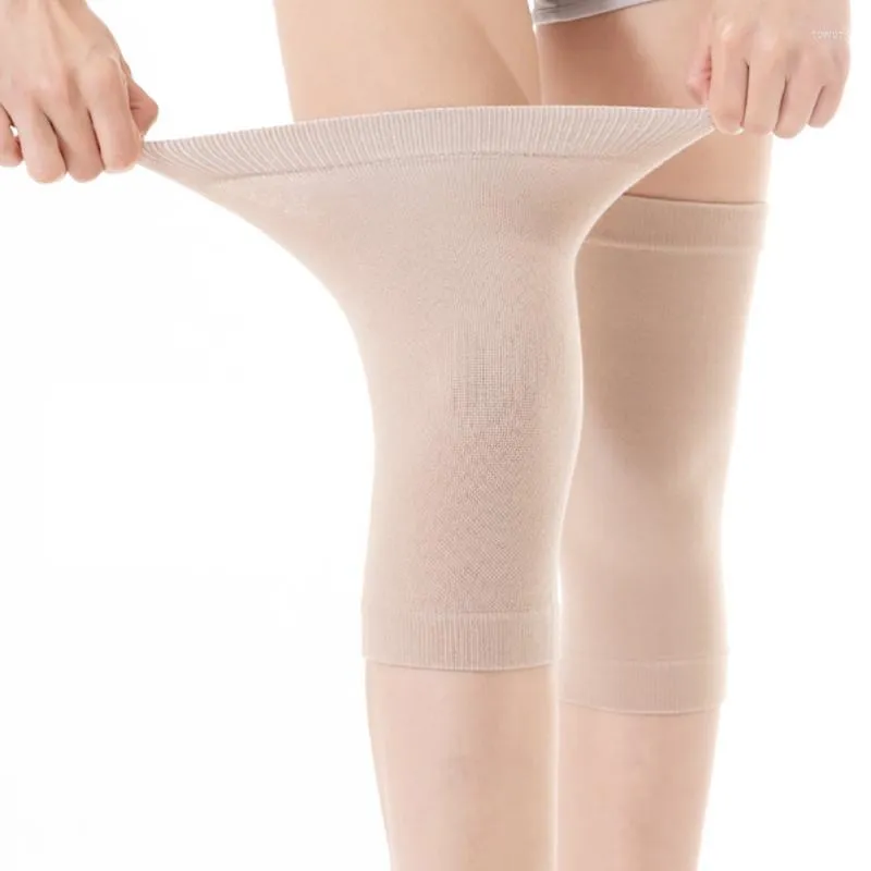 Knäskydd 1 par ben artrit gym ärmhylsa elastisk bandage kudde stickade knäskydd varma svart
