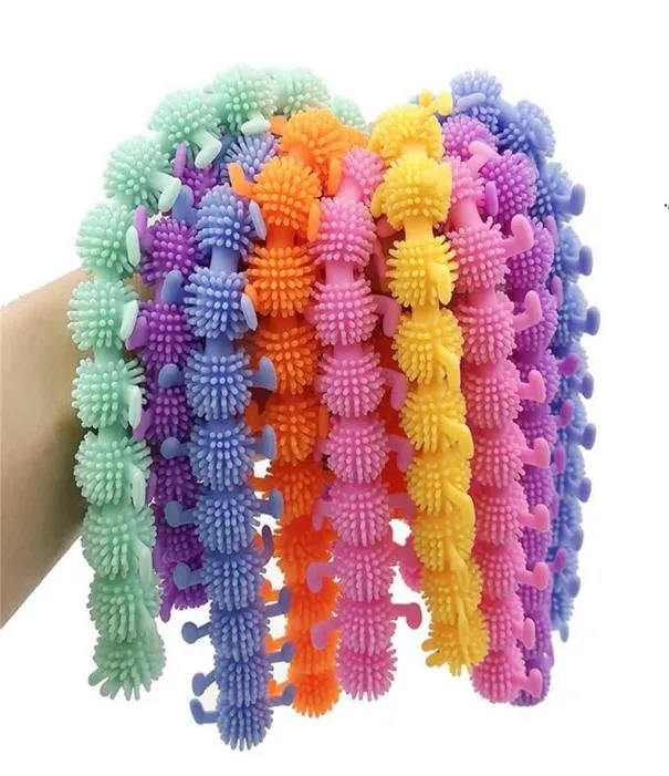 Elastico Scimmia Noodle Verme sensoriale Unicron String Bracciale Neon Bambini Bambini Giocattoli antistress Autismo Bisogni speciali NHA57807856996