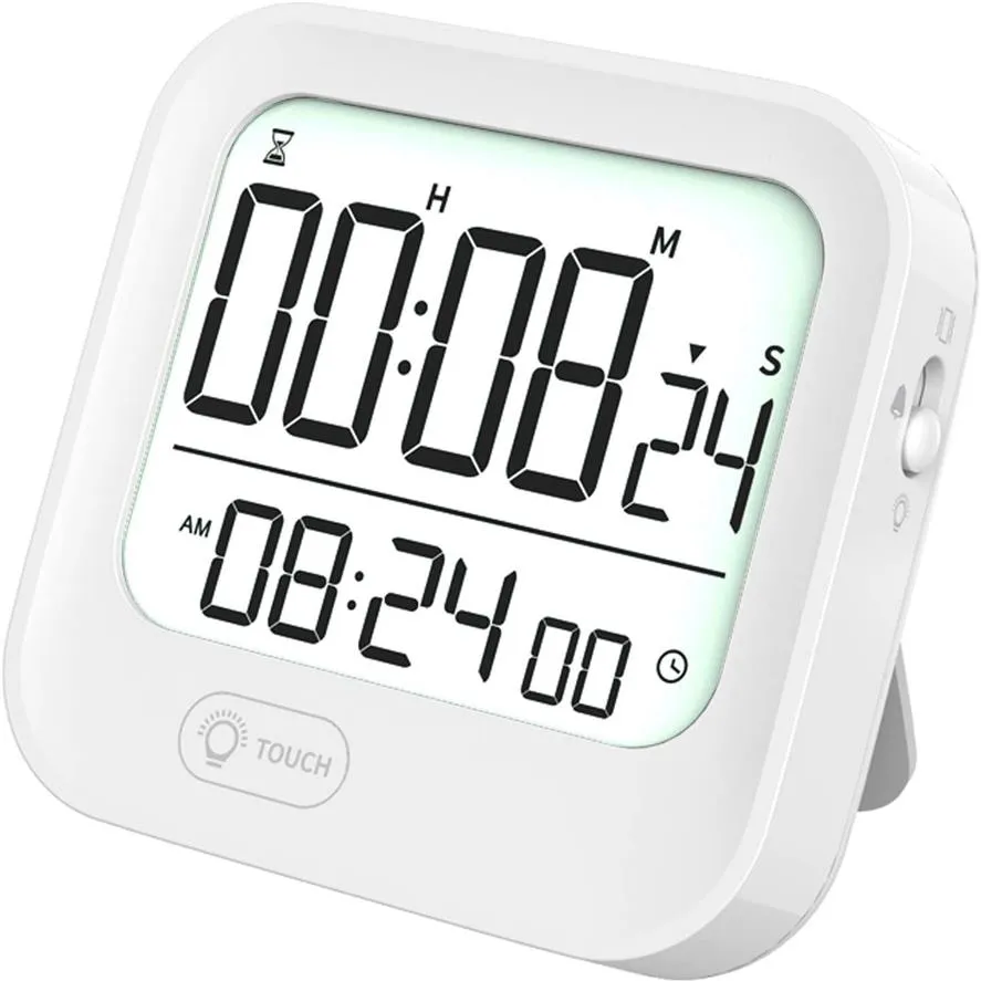 Pomodoro Interval Timer Countdown Clock Tomato Stopwatch White Backlight307J