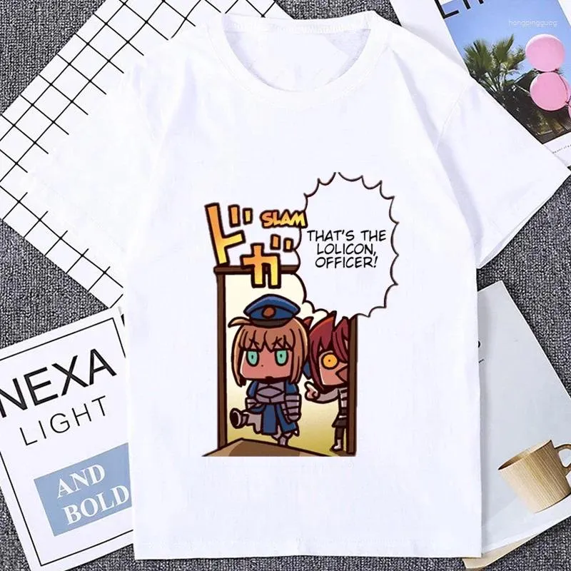 メンズTシャツ運命アポクリファTシャツFGOグランドオーダーモバイルゲームファン印刷Tシャツハラジュクスタイルサマーカジュアルファッションルーズマンティー