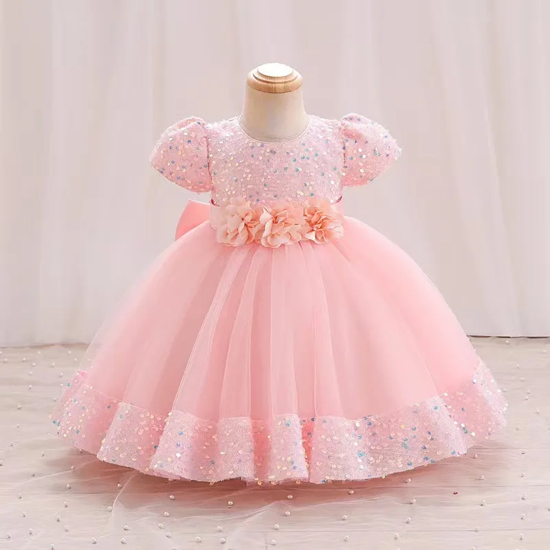Baby Belle Cosplay film performance Yellow princess dress girls birthday  gift dress long-sleeved winter Beauty and the beast princess dress