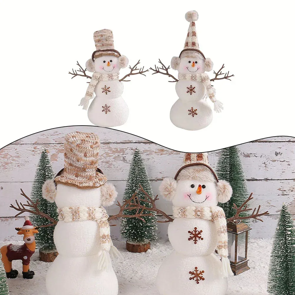 Decorazioni natalizie Decorazione pupazzo di neve natalizia Cappello corto natalizio Pupazzo di neve Bambola Decorazione creativa per desktop Pendenti Festa a casa Decorazioni natalizie 231129