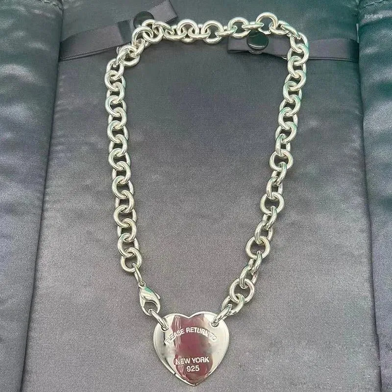 Pendentifs de luxe en argent Sterling 925 pour femmes, marque originale, collier en forme de cœur, flèche d'amour, 1:1, cadeau de noël, de saint-valentin