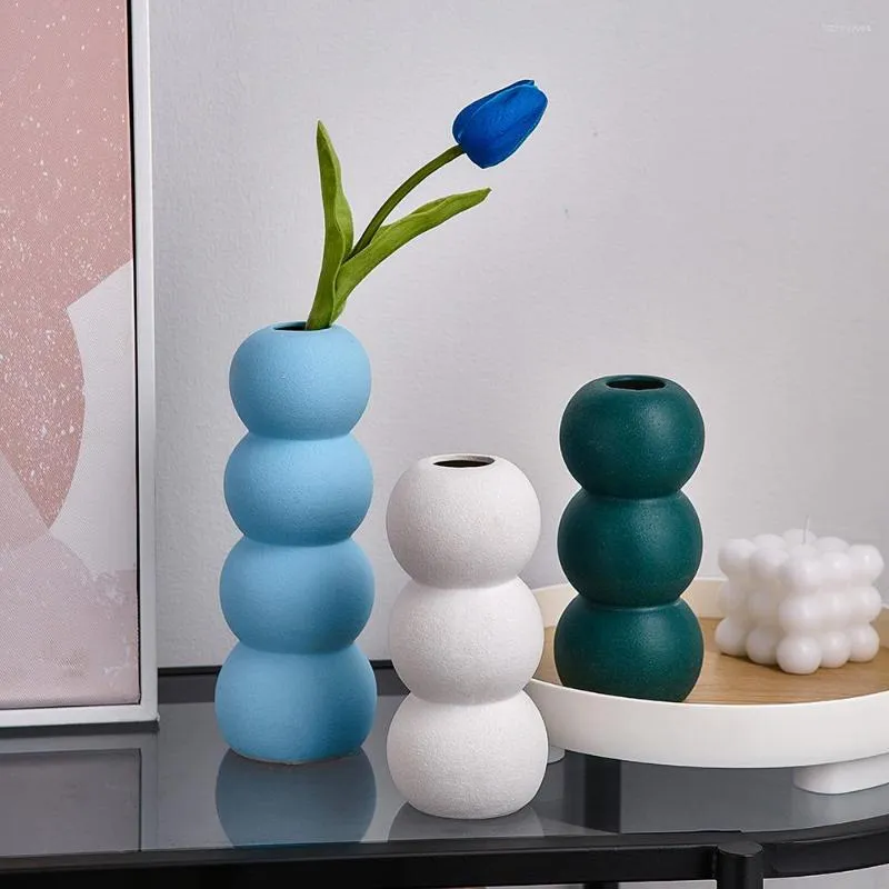 Vases moderne salon bureau fleur séchée Vase nordique décor à la maison créatif en céramique bureau bureau accessoires cadeau