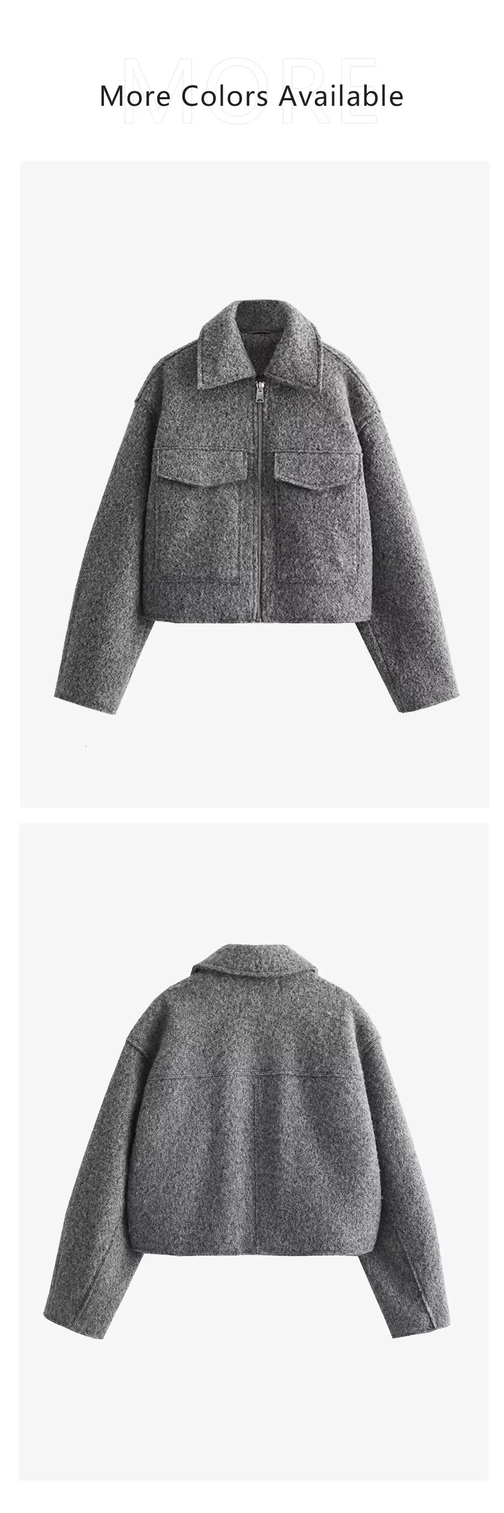Veste Femme Courte Zippée Décontractée - Blouson Ajusté Chic Noir - Coupe-vent Avec Poches - Mode Automne/hiver