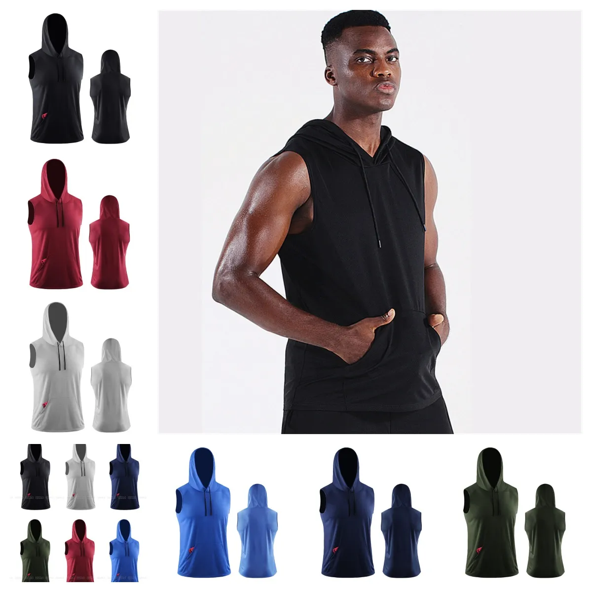 High Quality Gym Bodybuilding Mesh Tanks&Tops Summer Basketball Ridding Men Tops Quick Drying Workout T-shirts