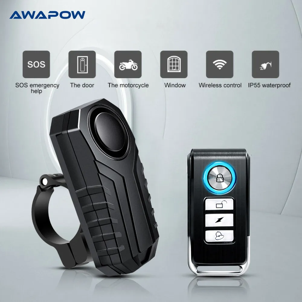 Awapow Anti Theft Bicycle Motion Alarm Outdoor With 113dB Vibration, Remote  Control, Waterproof Design, And Fixed Clip For Motorcycle Safety 230428  From Zuo04, $13.06