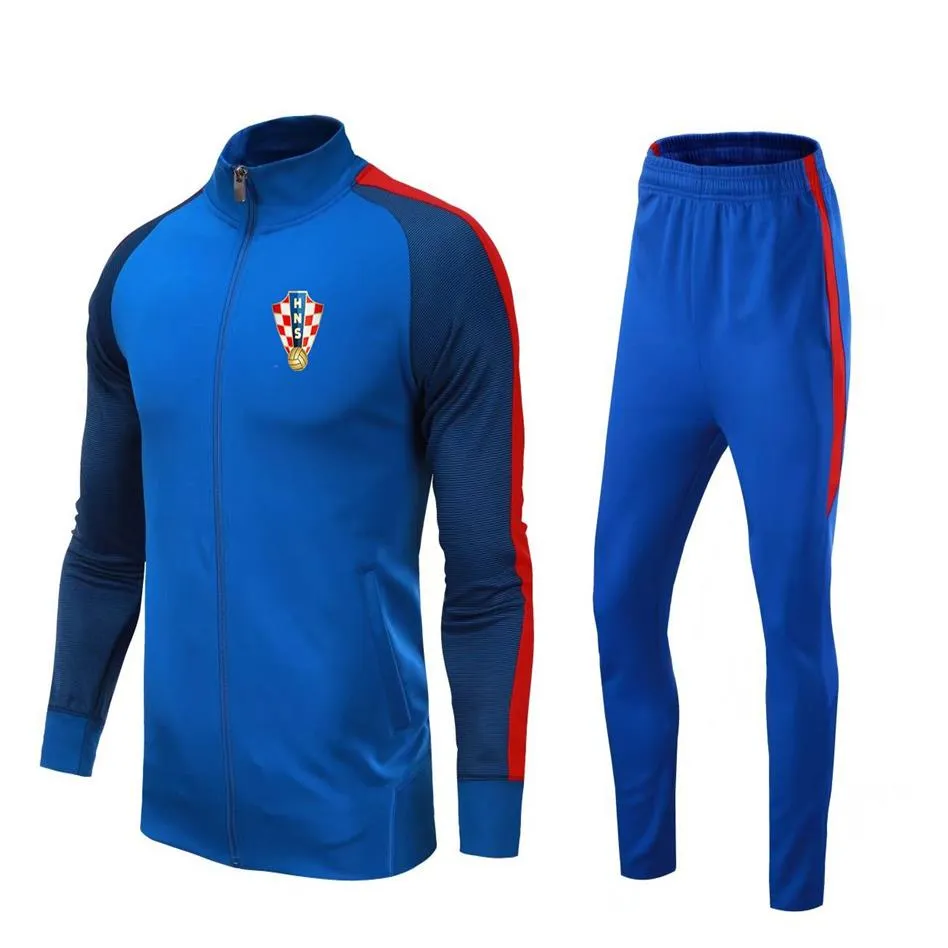 22 Croatie équipe nationale de football adulte veste de survêtement de football hommes costume d'entraînement de football enfants en cours d'exécution ensembles extérieurs kits maison Log245y