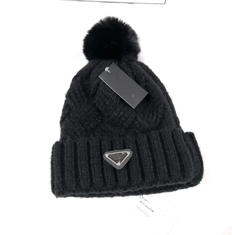 Lyxig mössa stickad hatt skalle vinter unisex hatt kashmir bokstäver casual utomhushuven stickade hattar