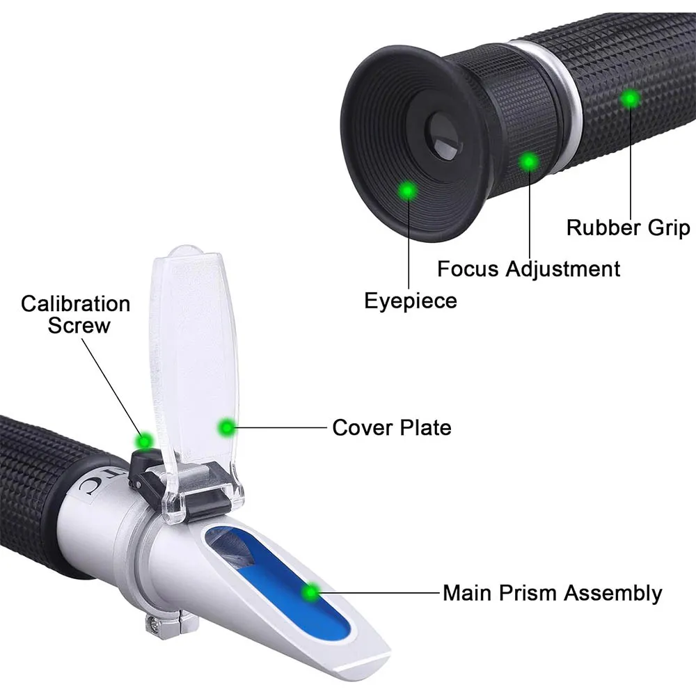 Salinity Refractometer - Dual Scale Saltwater Tester: 0-100 PPT & 1.000 ...