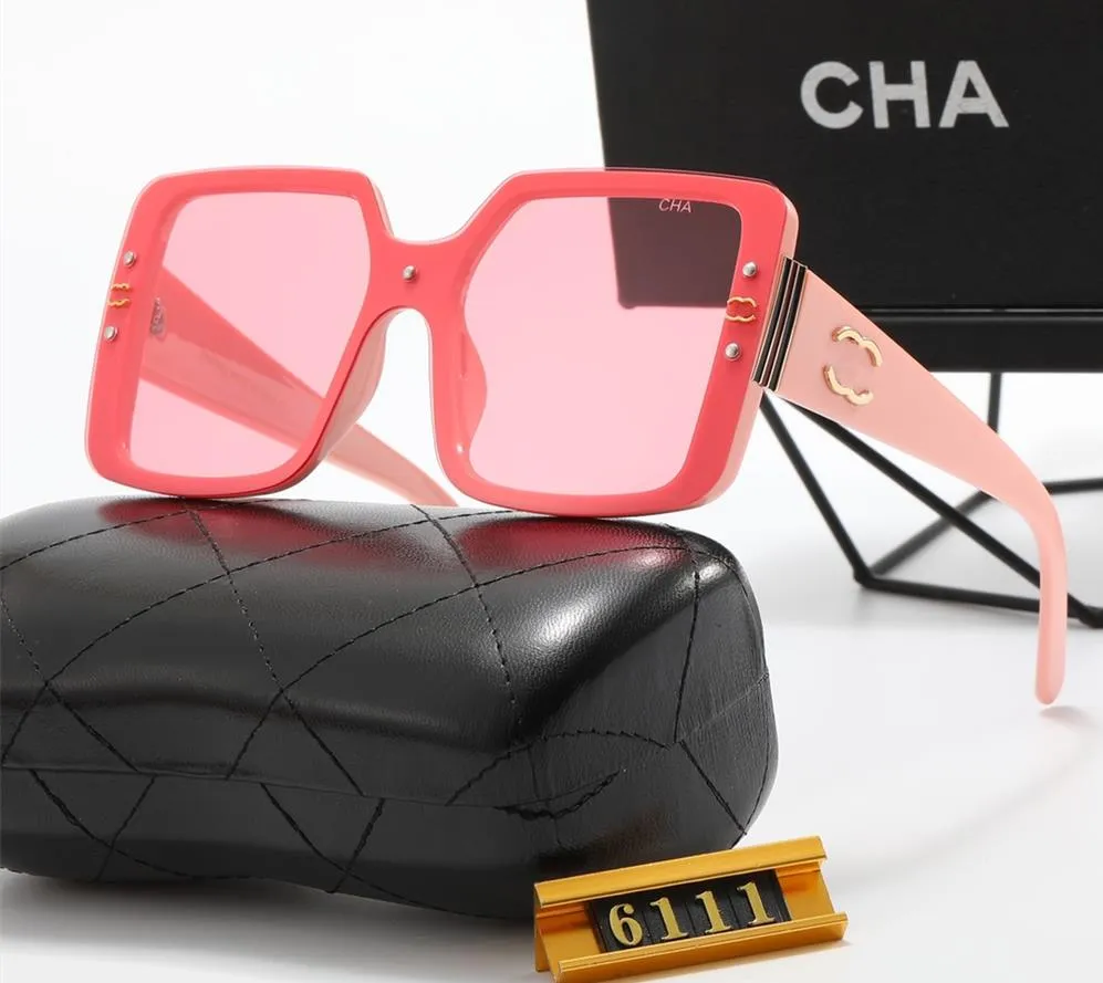 Hommes Femmes Lunettes de soleil Designer Lettres Lunettes de luxe Cadre Lettre Lunette Soleil pour femmes surdimensionnées polarisées Chanele Chanels