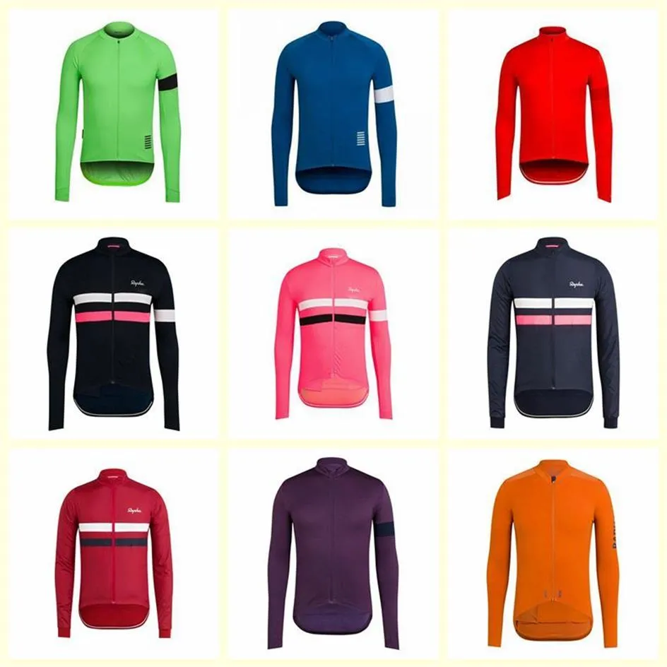 Zespół Rapha Cycling Long Sleeves Jersey Ropa Ciclismo Mountain Bike Szybki suchy cykl ubrania C3010293A