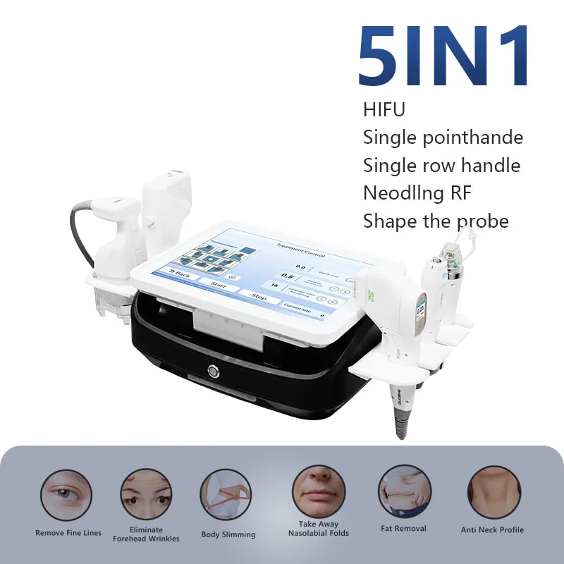 Machine Hifu à micro-aiguilles RF 5 en 1 pour rajeunissement de la peau, appareil Smas avec Lifting de la peau et amincissement du corps, nouveauté 2023