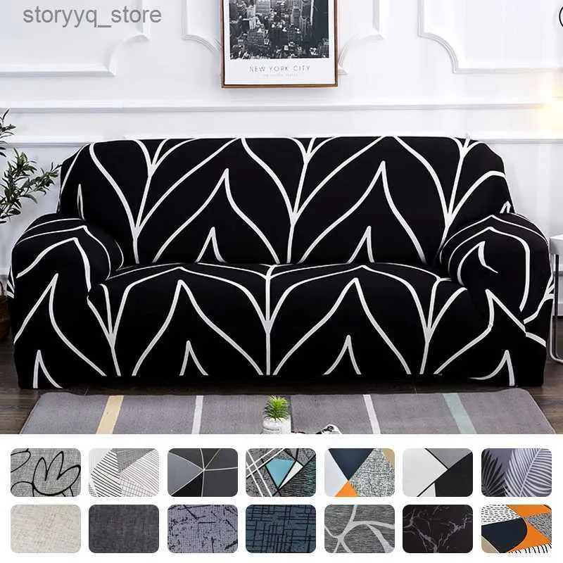 Chair Covers Elastic Sofa Slipcovers Modern Sofa Cover for Living Room Sectional Corner L-shape Chair Protector Couch Cover 1/2/3/4 Seater Q231130