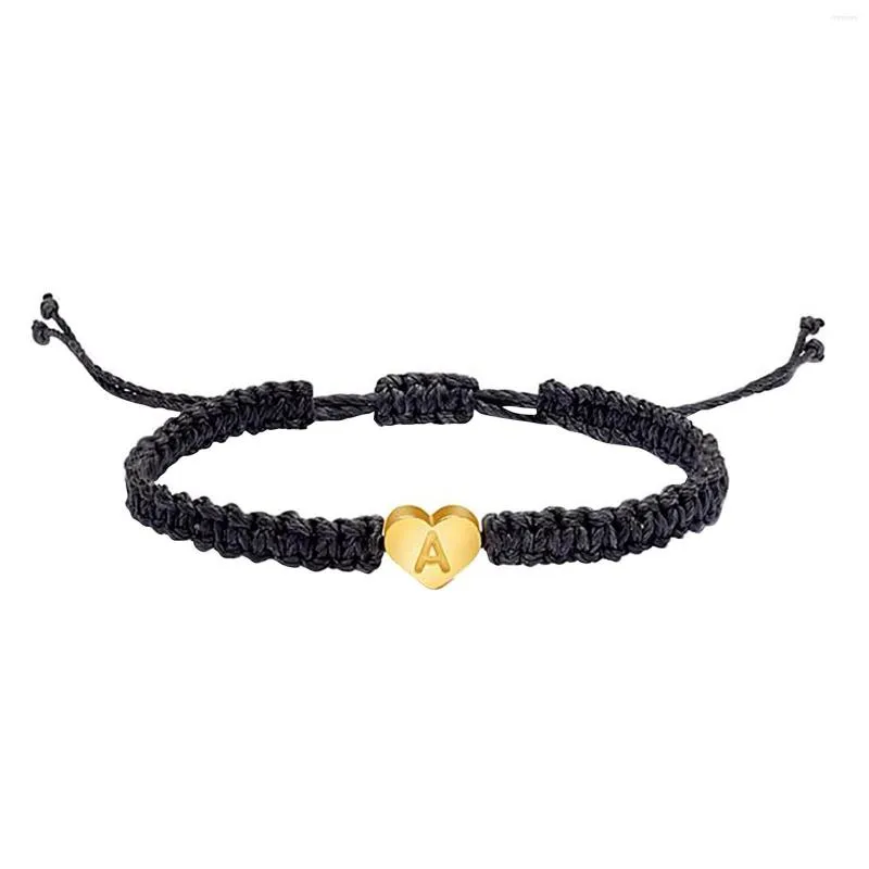 Handmade A Z Gold Heart Charm Bracelet With 26 Letter Heart