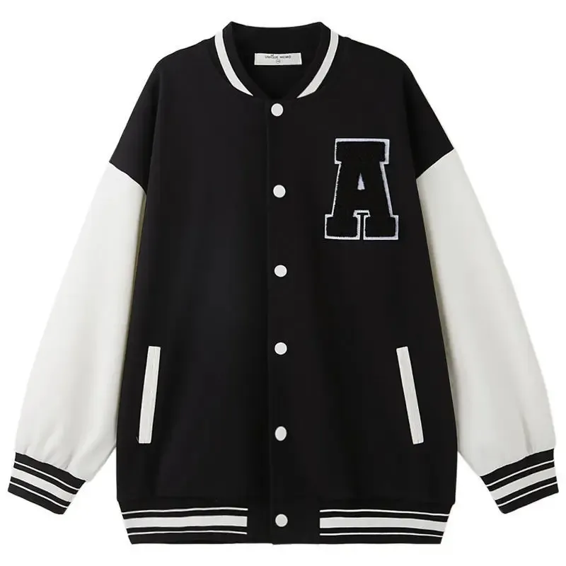 Jacken Baseballjacke Kinder Mädchen Koreanische Beiläufige Lose Tasche Brief Übergroße Bomber Sweatshirt Uniform Streetwear Paar Tops 231129