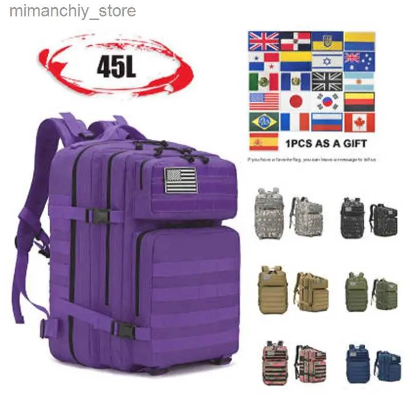 Outdoor Bags 30L/45L 3D Outdoor Travel Bag Camping Backpack Rucksack 900D Oxford Waterproof Outdoor Travel Bag Field Hiking Camping Bag Q231130