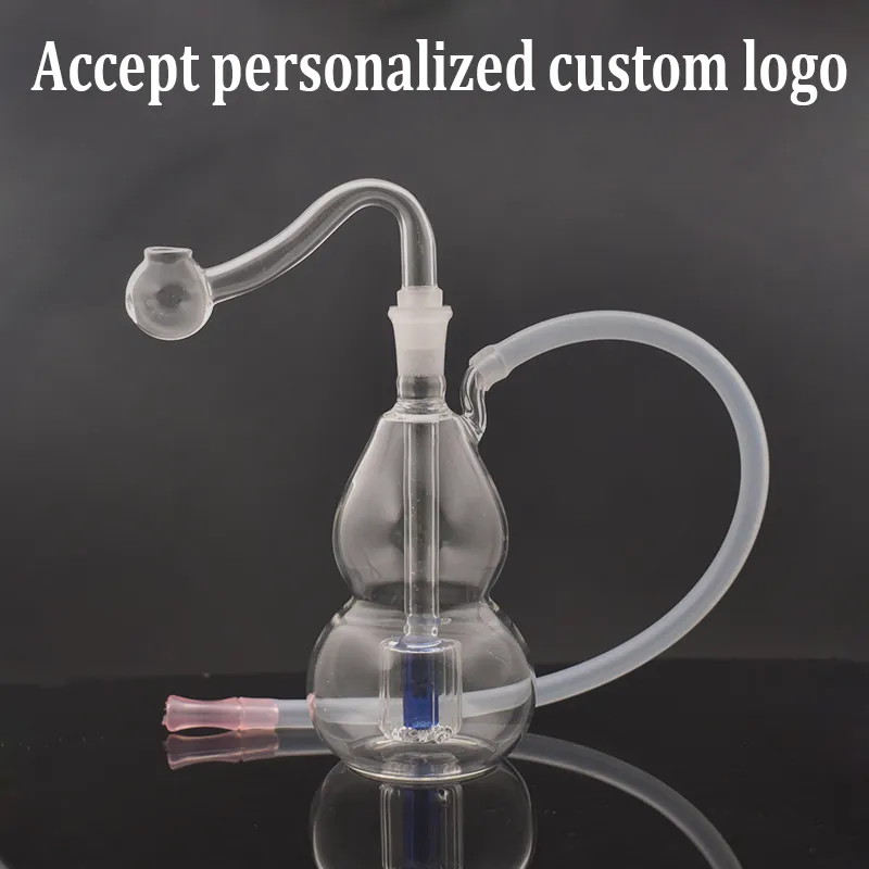 Vente chaude Verre Brûleur À Huile Bong Conduites D'eau Inline Matrix Birdcage Perc avec 10mm Mâle Verre Brûleur À Huile Tuyau Silicone Tube Ashcatcher Bong Portable pour Voyage