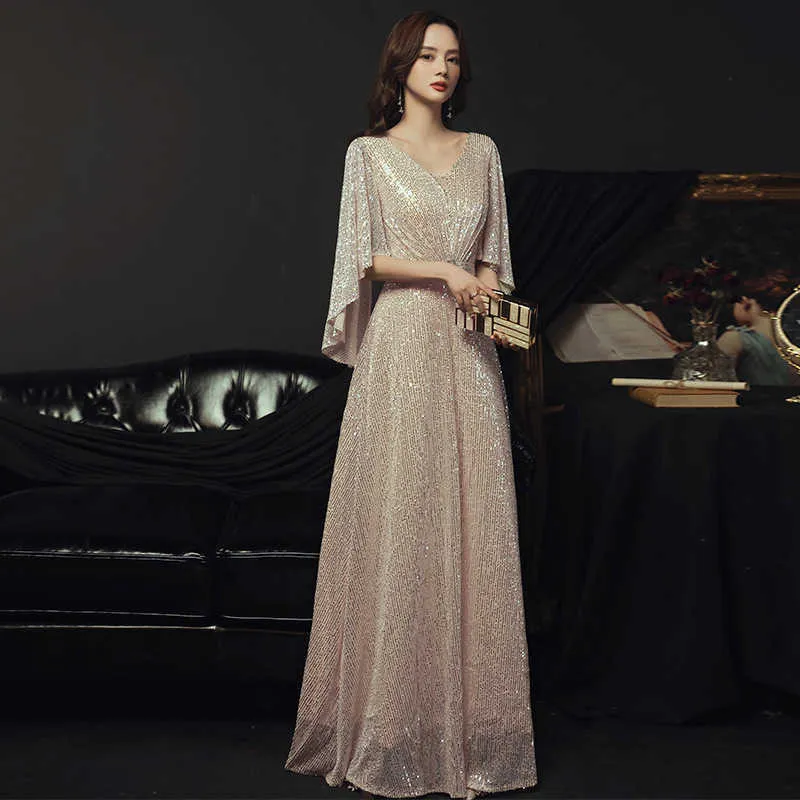 Party Dresses Evening Dresses Banquet 2023 Style Gold Elegant and Dignified Host Female Annual Meeting Celebrity Dresses Summer