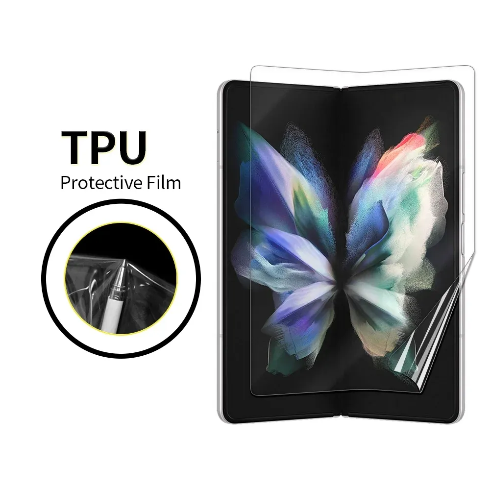 Filme de hidrogel de cobertura completa curva 3D frontal e traseira TPU Soft Light Ultrafino High Clear Protetor de tela móvel para Samsung Galaxy Z Fold 4 Flip 4 3 2 1 Preço de fábrica