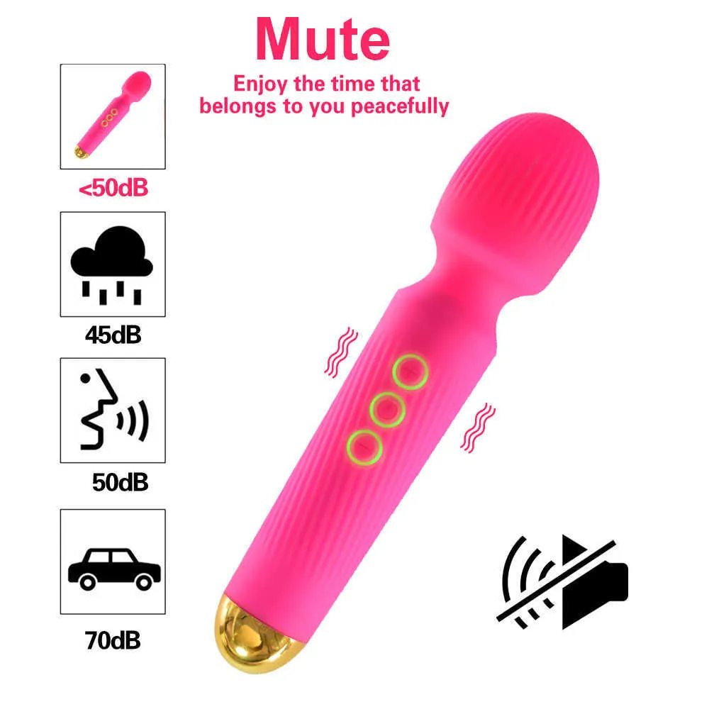 Produits pour adultes Magic Wand Clit Vibrator Stimulateur clitoridien Couple Sex Toys Couple Vibrateur Outils de sexe féminin Multi Fréquence Masturbateur Féminin 230316