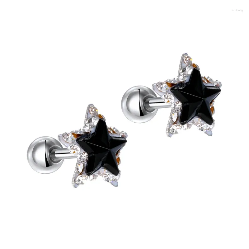 Orecchini con perno GEOMEE 1 pz acciaio 316L stella strass cartilagine bilanciere barra dell'orecchio piercing orecchino brinco per ragazza sexy