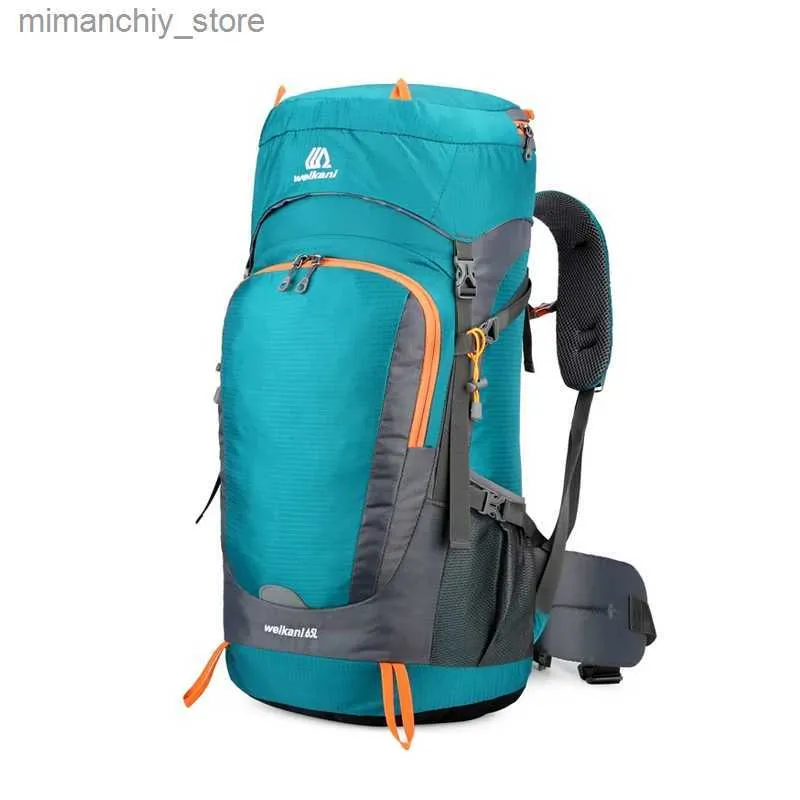 Outdoortassen 65L Heren Dames Unisex Rugzakken Breathab Reizen Outdoortassen Campingrugzak Grote capaciteit Waterdichte sporttassen Regenhoes Q231130