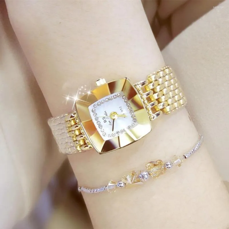 Montres-bracelets 2023 marque élégante montre en or femmes mode luxe Quartz horloge femme montres décontractées Relogio Feminino
