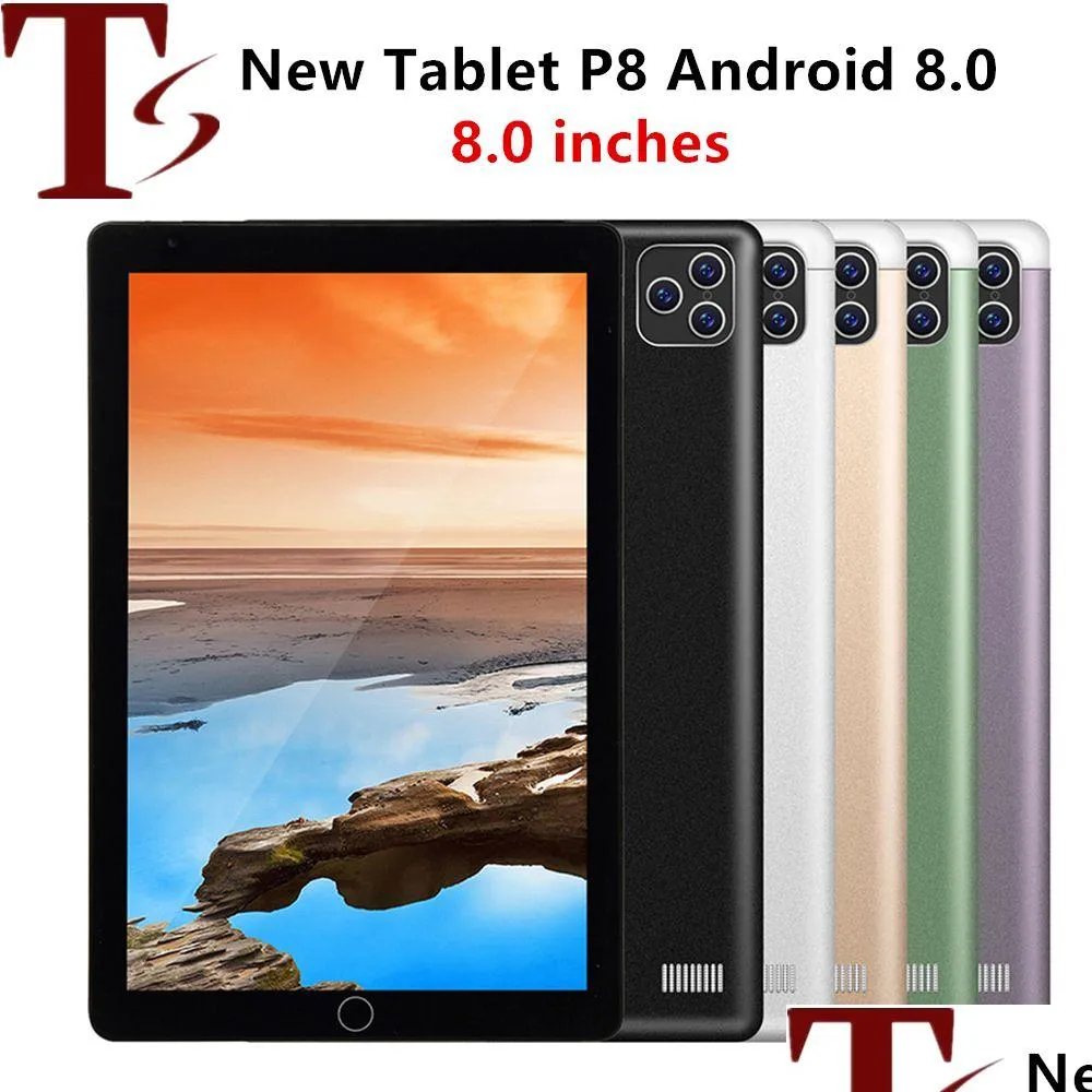 Tablet Pc New P8 8 Inch 3G Calling Dual Sim Standby Hd Sn Bluetooth Wifi Wholesale Customization 1Gb Ram 16Gb Rom Drop Delivery Comput Ot8Jn