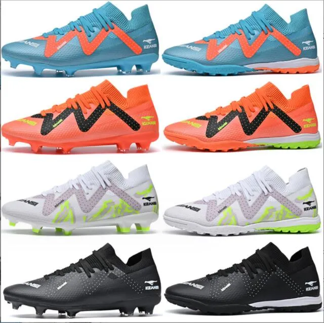 AG/TF Professional Low Top Soccer Cleats 10.5 For Men And Kids Anti Slip Grass Training Sneakers