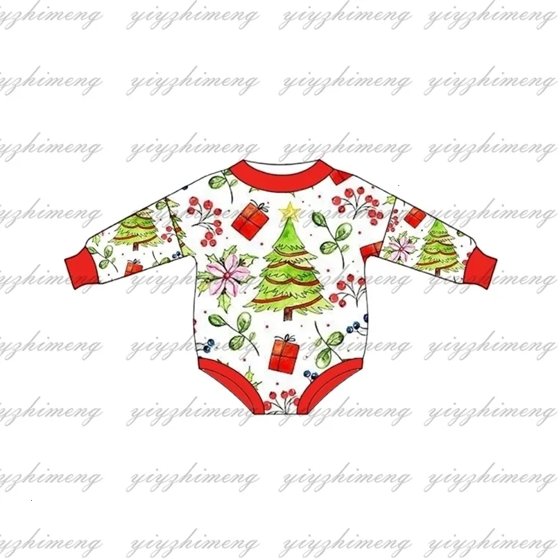 Ensembles de vêtements Joyeux Noël Garçons Filles Onesies Barboteuse à manches longues Cadeaux d'arbre de Noël Vêtements de combinaison pour tout-petits nés pour les vacances de bébé 231129