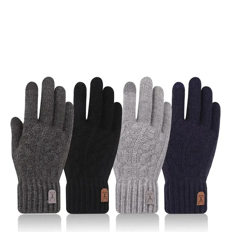 Five Fingers Gloves warme herenhandschoenen winter touchscreen plus fleece koude wol gebreid 231130