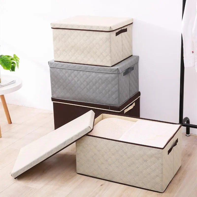 Storage Multifunctional Foldable Storage Box NonWoven Clothing Toys Books Organizer Container Household Supplies Organizing Accessories