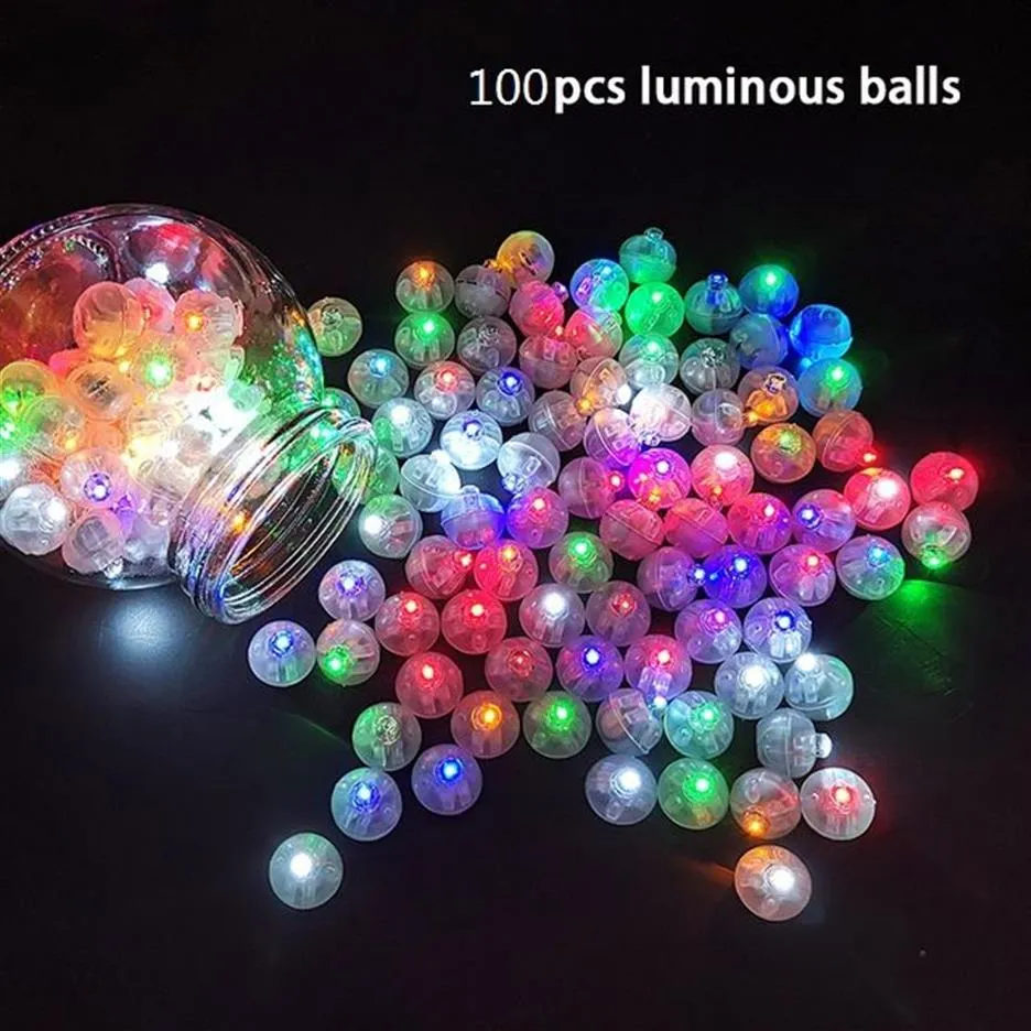 100Pcs lot round mini led light Balloon Lights luminous balls party led Flash Lamp For Christmas halloween Wedding Decoration216K
