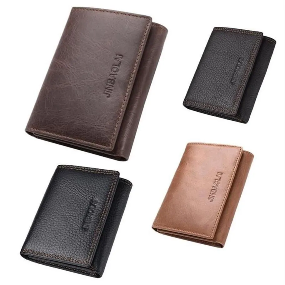 DHgate Wallets JINBAOLAI Anti Theft Multi Card Position RFID Men s Leather Wallet256J Bags Luggage Accessories