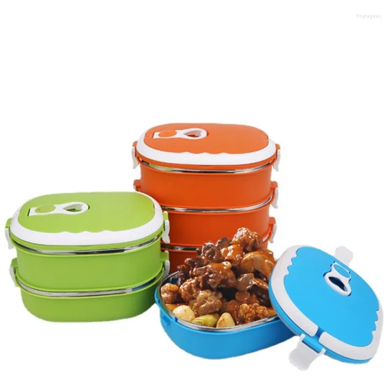 Dinnerware Sets Stainless Steel Lunch Box Portable Warmer School Students Case Thermal Insulated Container Office Workers Bowl