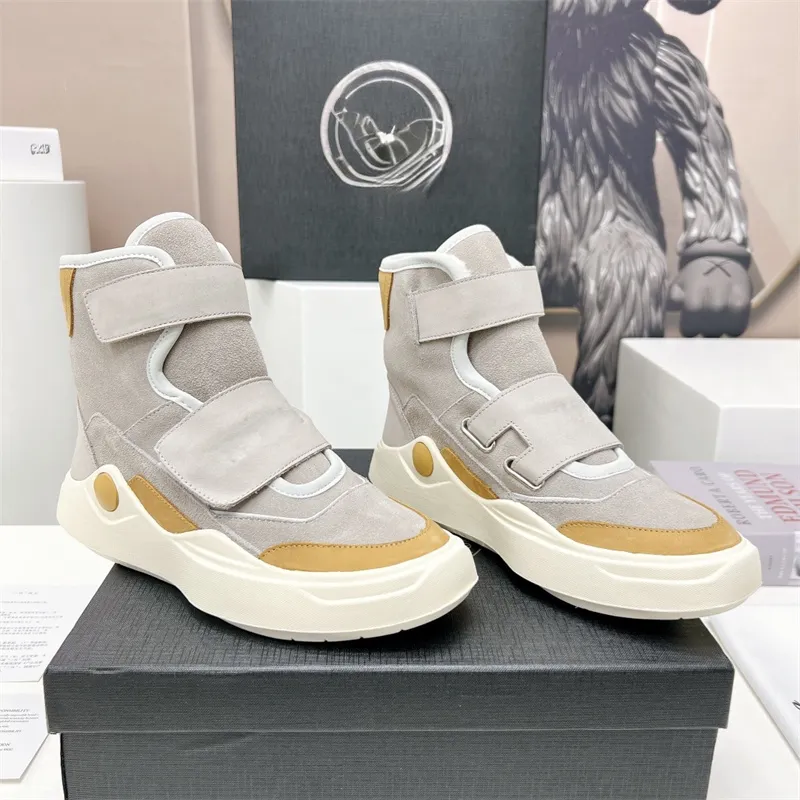 Casual Shoes Women Designer Shoes Suede Leather Magic Tape Sneaker Fashion Lady Flat Running Trainers Letters Woman Shoe Platform Woman Gym Sneakers 35-41