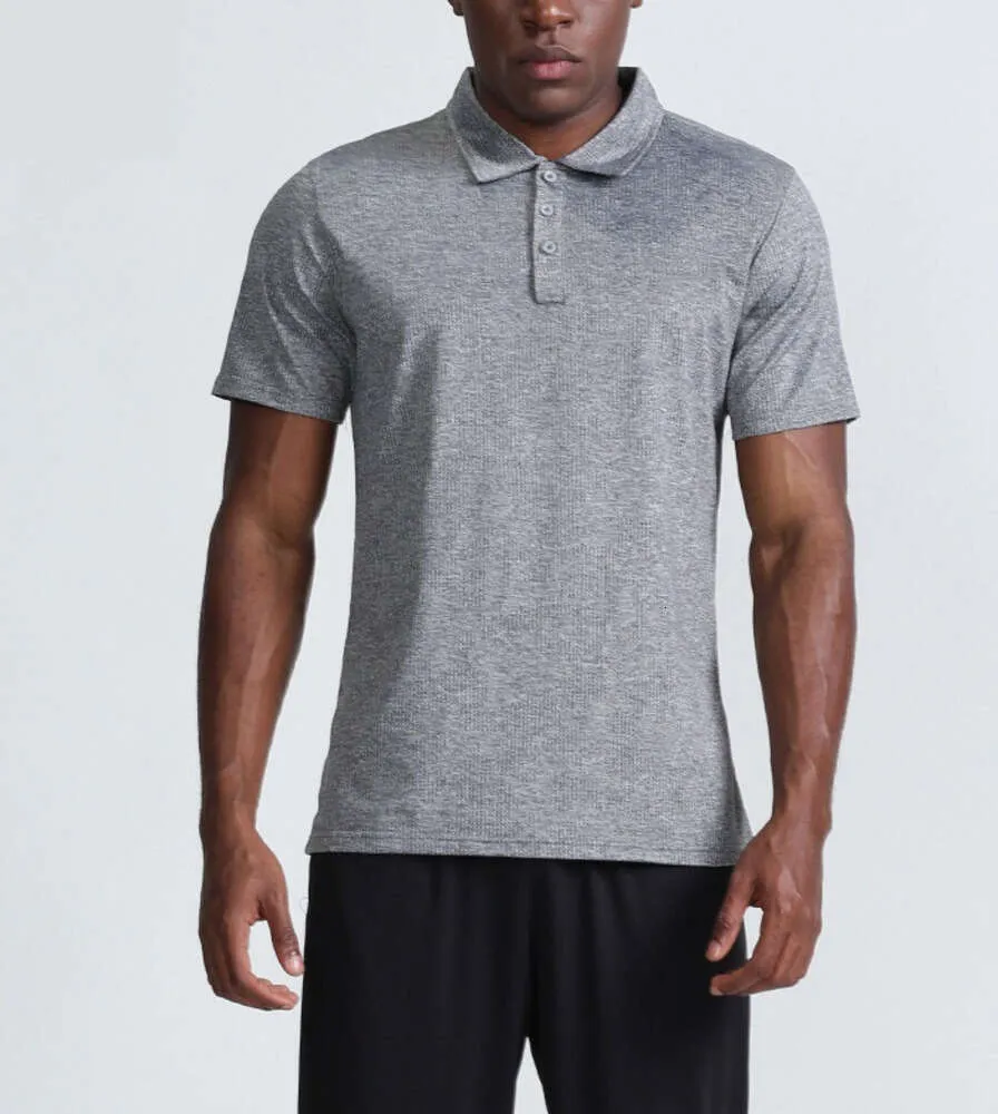 Polo da uomo LL Sports Polo da uomo ad asciugatura rapida traspirante da allenamento Top corto da uomo manica moda L66