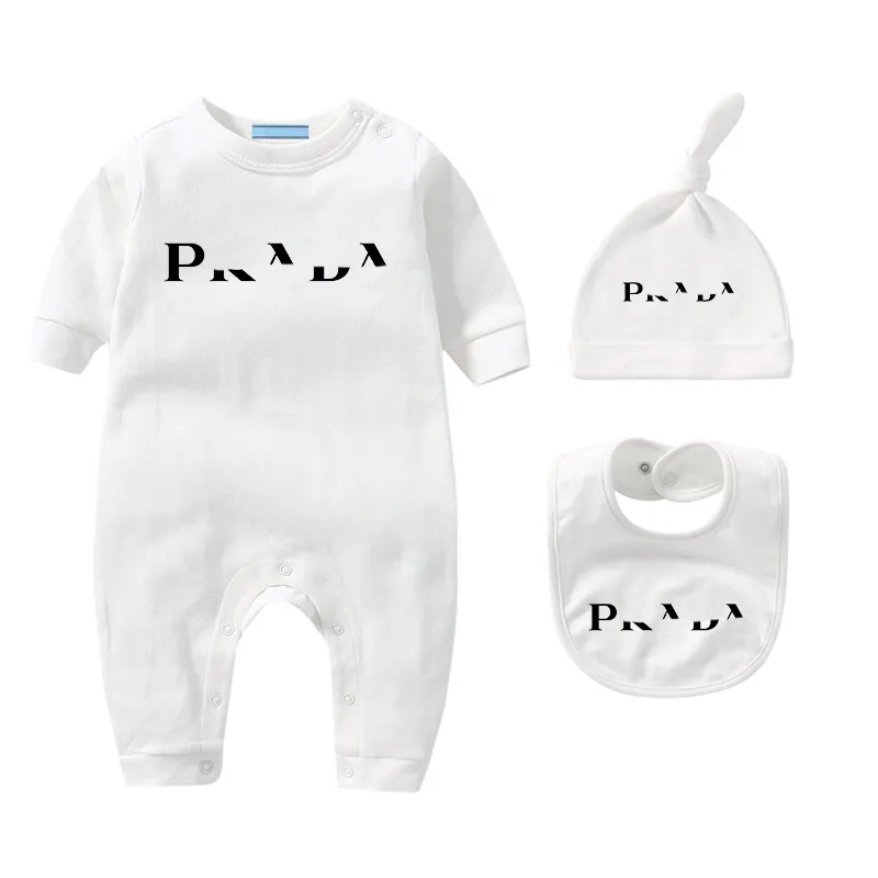 Designer nyfödda spädbarn bodysuit p designers baby rompers kläder sätter 100% bomull romper pojke flickkläder barn onesies jumpsuits cxd2311301