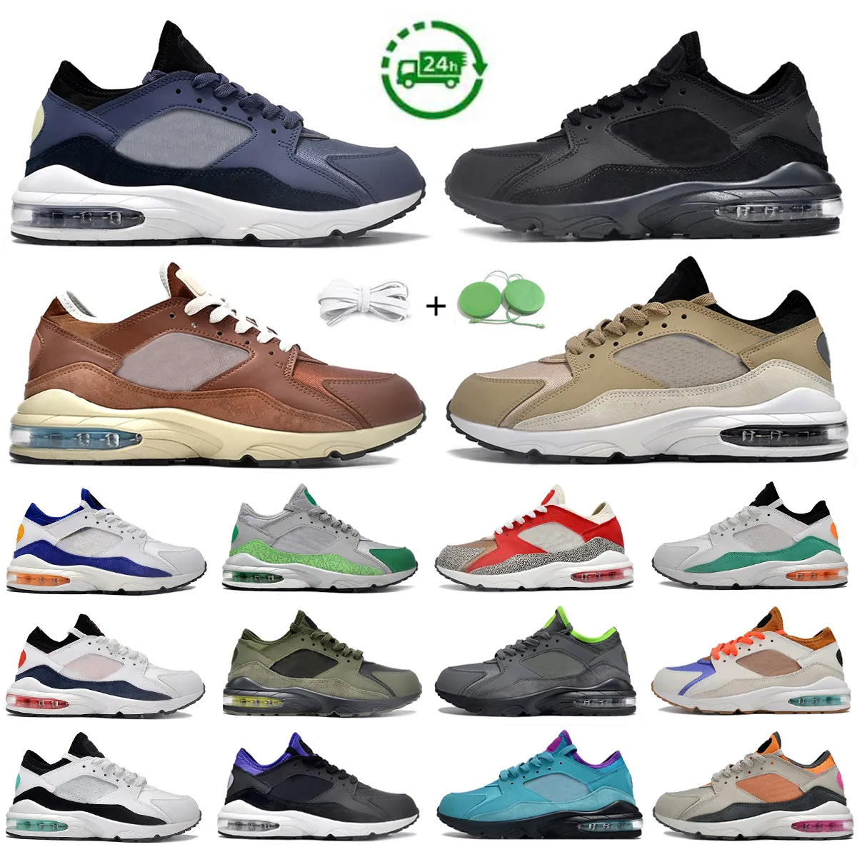 93 Heren Dames Hardloopschoenen 93s Sneaker Sepia Stone Powerwall Pony Nebula Blauw Oranje Drievoudig Zwart Vintage Koraal Helder Citrus Habanero Heren Trainers Sport Sneakers