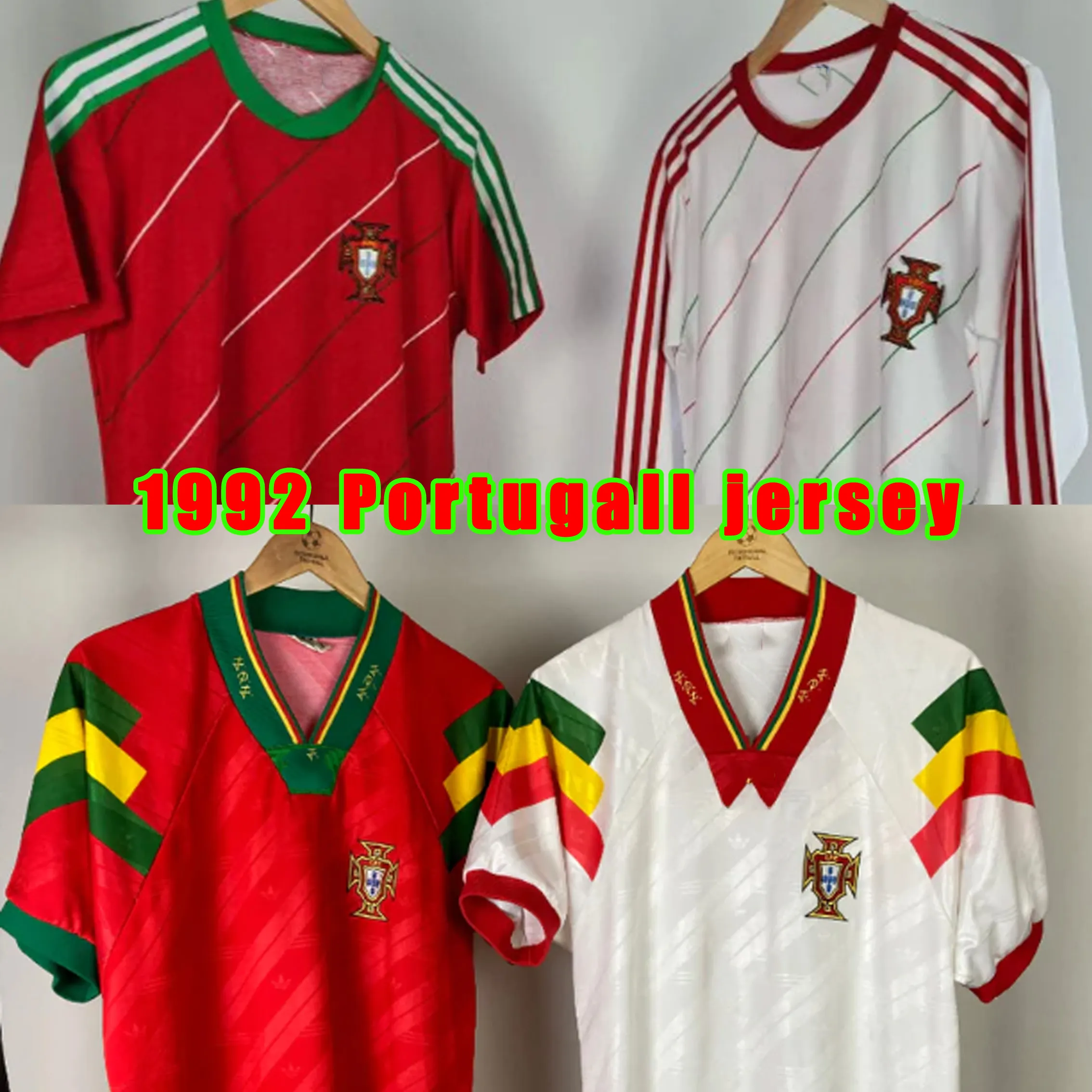 1992 Portuguesa portogallo maglie da calcio RUBEN RONALDO RUI COSTA FIGO 2024 Maglia da calcio Portugall Uomo Bambini kit set Squadra di Coppa del Mondo Portugals top tailandia