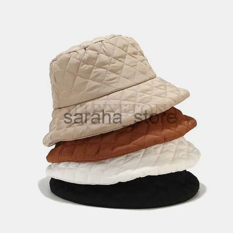 Czapki do czapki/czaszki w dół bawełnianej rybaków mężczyzn i kobiety w tym samym stylu jesień i zimowe kapelusze czapki moda dzika ciepła czapka wiadra J231130