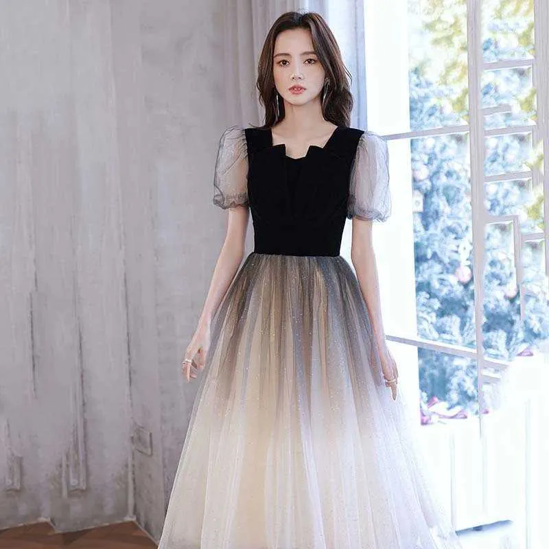 Party Dresses French Art Exam Small Dresses for Women 2023 Immortal Style Host Pengpeng Skirt Dign Sense Banquet Evening Dresses