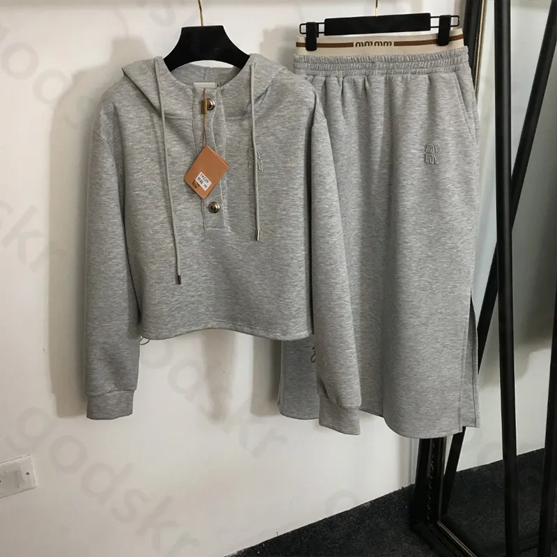 Mode casual hoodie overskirt kvinnor varm pullover tröja hög midja slits kjol elastiska midja kjolar