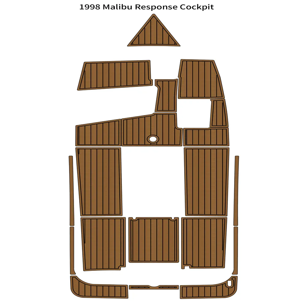 1998 Malibu Response Cockpit Pad Boat Eva Foam faux teak däck golvmatta golv