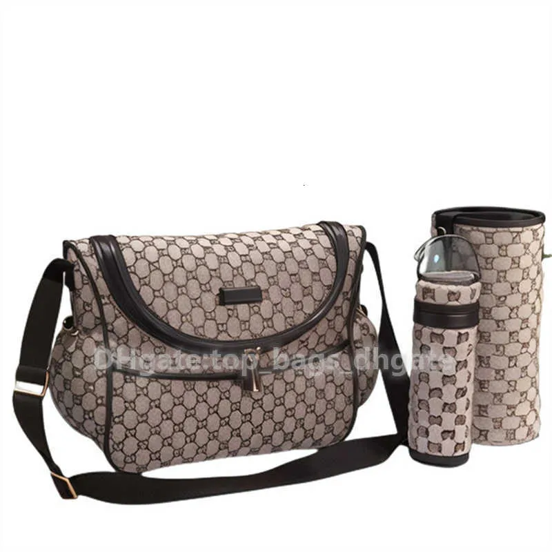 Care del pannolino per pannolini a secco a 3 pezzi Momma grande mamma Capacità impermeabile designer di maternità Zipper Wet Tote Nuovo viaggio all'aperto multifunzione