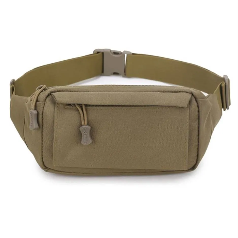 Wysokiej jakości mężczyźni Fanny Pack Torka na ramię z 3 kieszeniami nylonowa miniarna torba z paskiem zamek błyskawiczny czarny khaki 2201122791